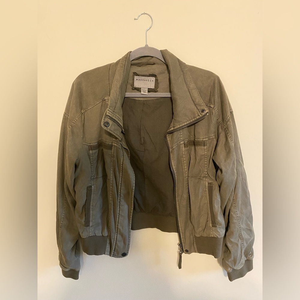 Marrakech Utility Bomber Jacket - Green